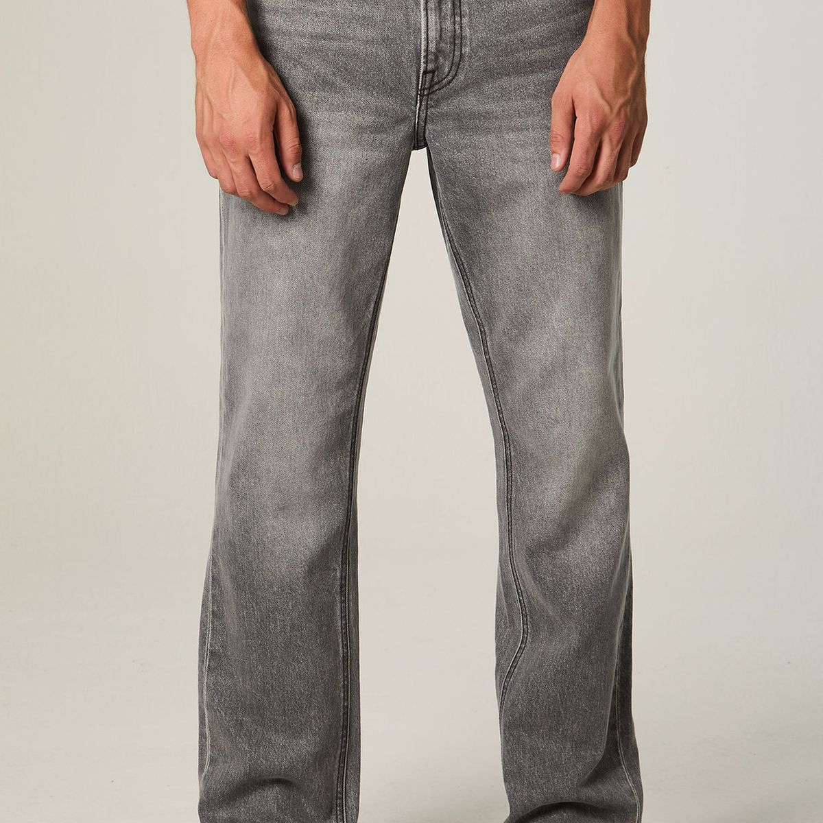 LEE - Jeans Hombre Straight Tiro Alto Gris Brooklyn