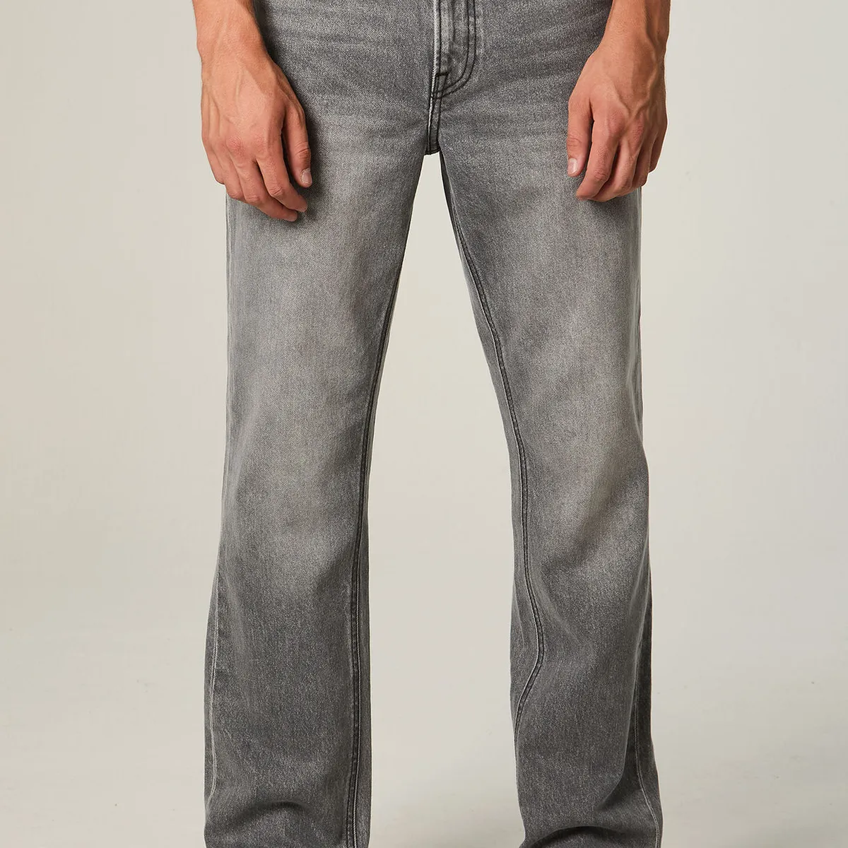LEE - Jeans Hombre Straight Tiro Alto Gris Brooklyn