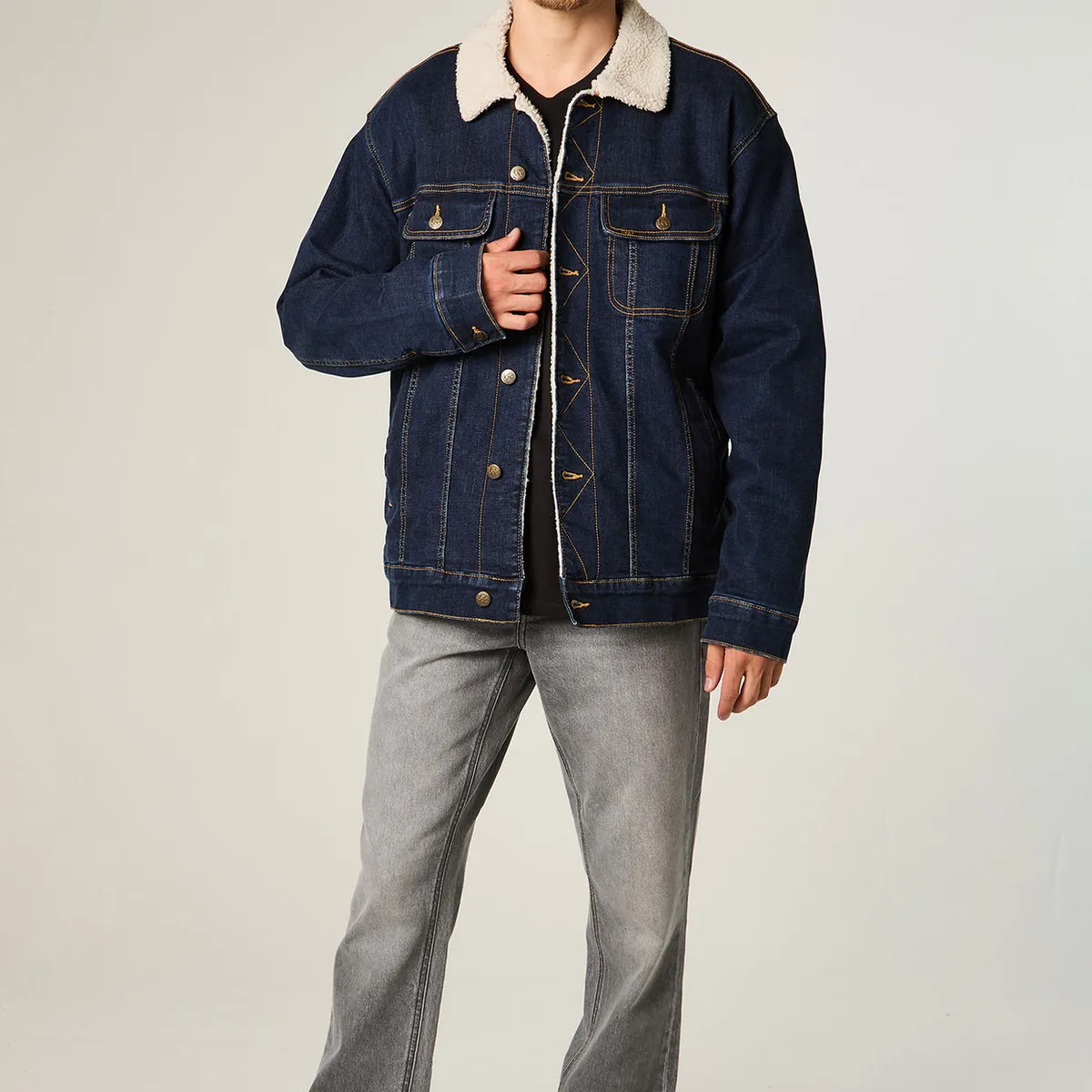 LEE - Jeans Hombre Straight Tiro Alto Gris Brooklyn