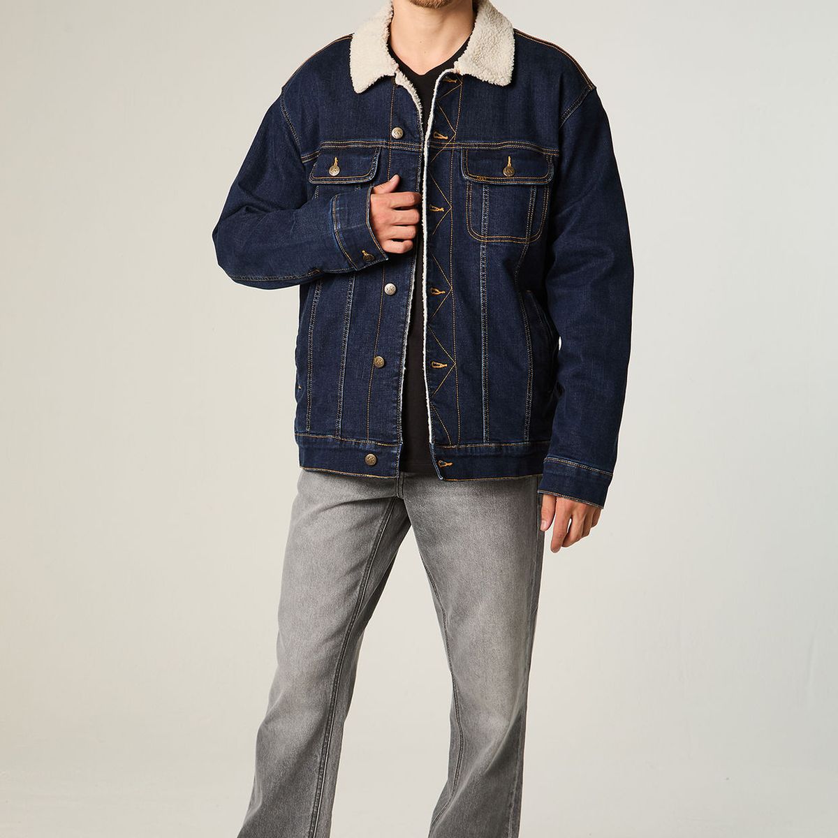 LEE - Jeans Hombre Straight Tiro Alto Gris Brooklyn