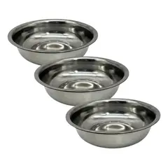 GENERICO - Set 3 Bowl Grande Acero Inoxidable de 38cm Repostería Bajo