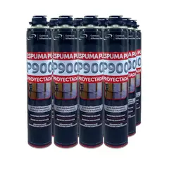 PATELWELL - Pack 12 Espuma Poliuretano Proyectada P900 750ml Patel