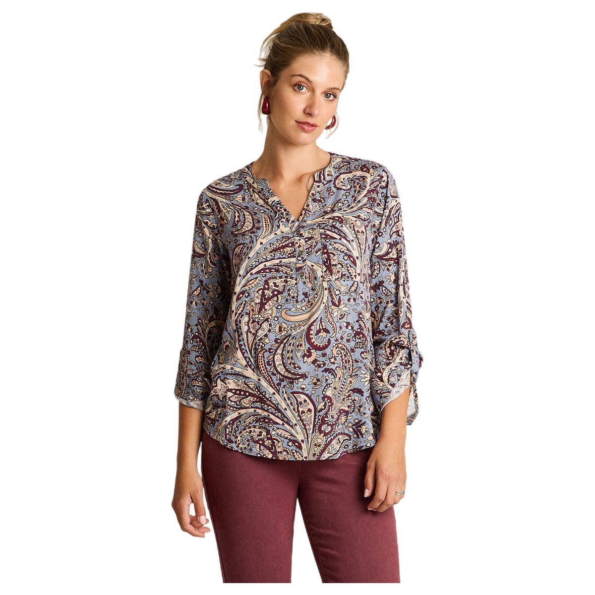 LORENZO DI PONTTI - Blusa Floral Mujer Azul