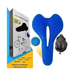 GENERICO - Cojin de Gel para Asiento de Bicicleta- Ultra Comodo y Antigolpes