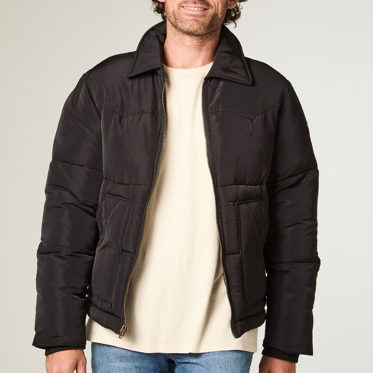 WRANGLER - Chaqueta Hombre Puffer Jacket Regular Fit Negro