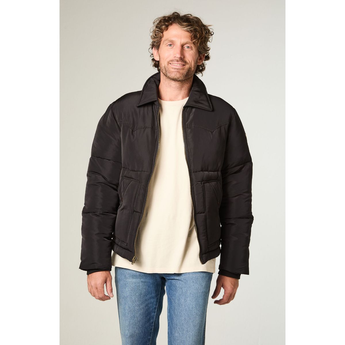 WRANGLER - Chaqueta Hombre Puffer Jacket Regular Fit Negro
