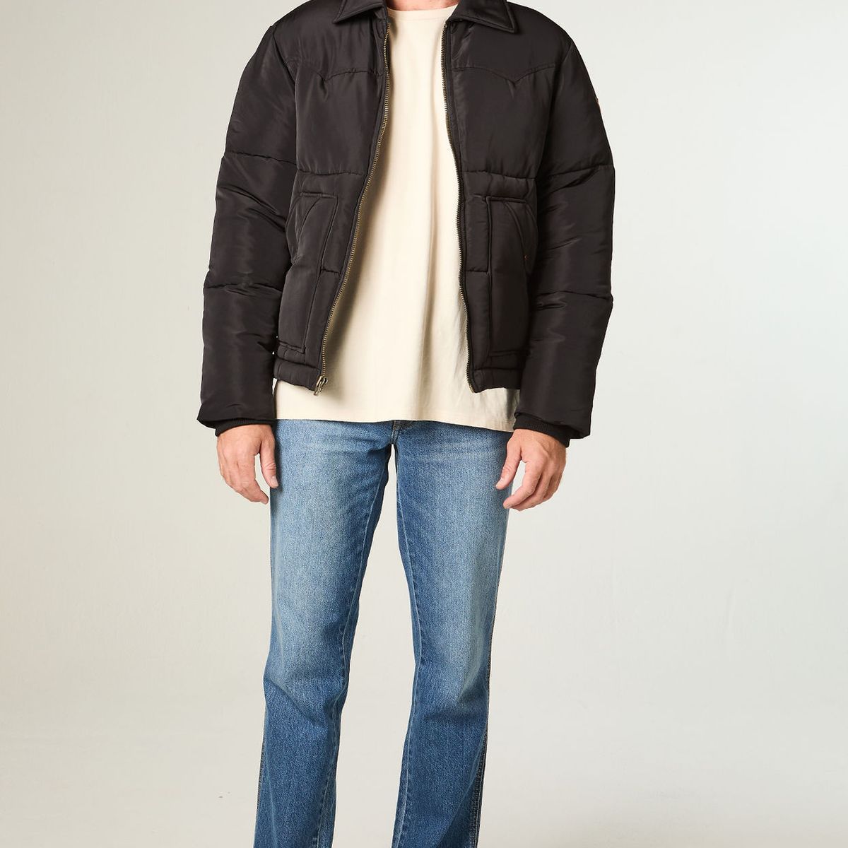 WRANGLER - Chaqueta Hombre Puffer Jacket Regular Fit Negro