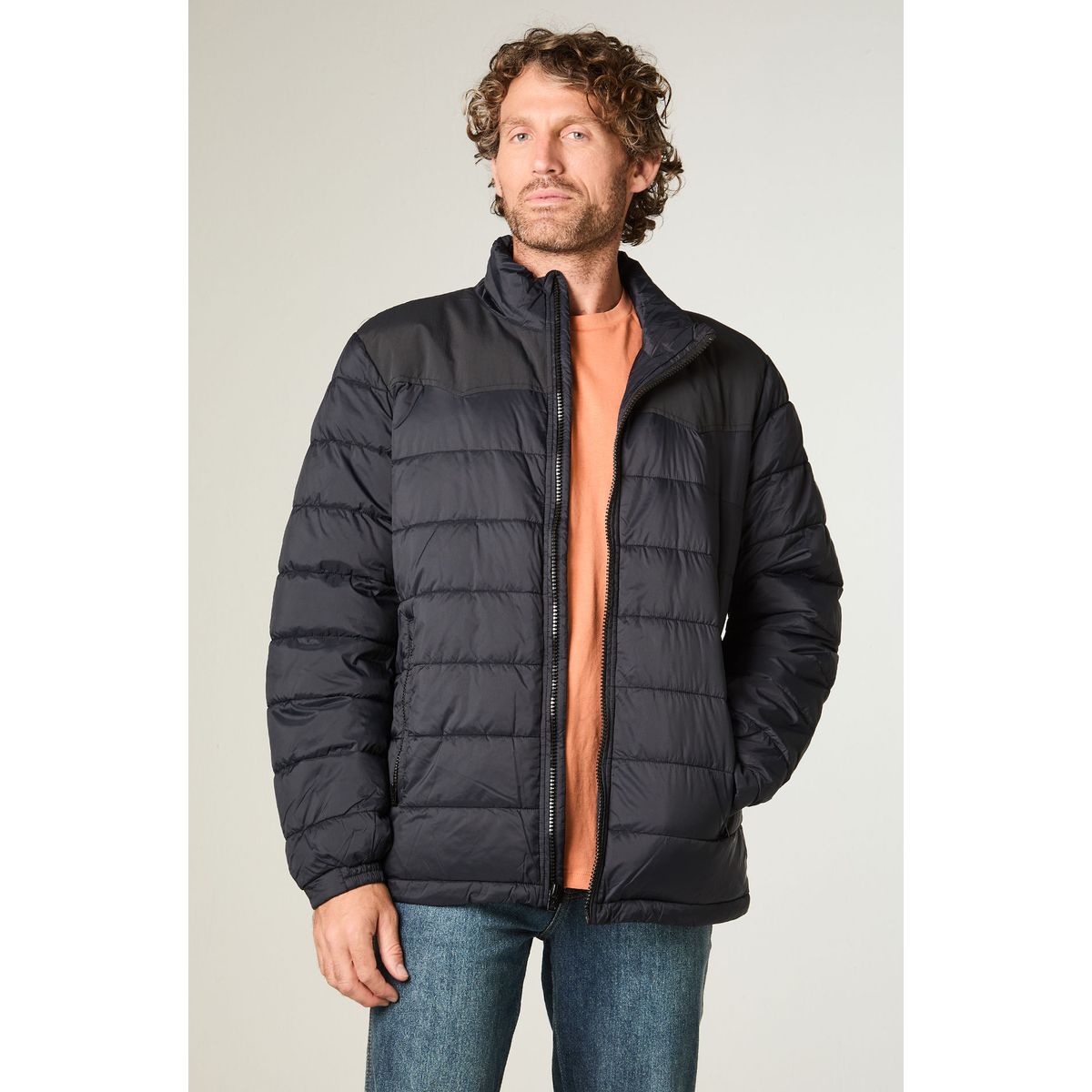 WRANGLER - Chaqueta Hombre Packable Puffer Regular Fit Negro