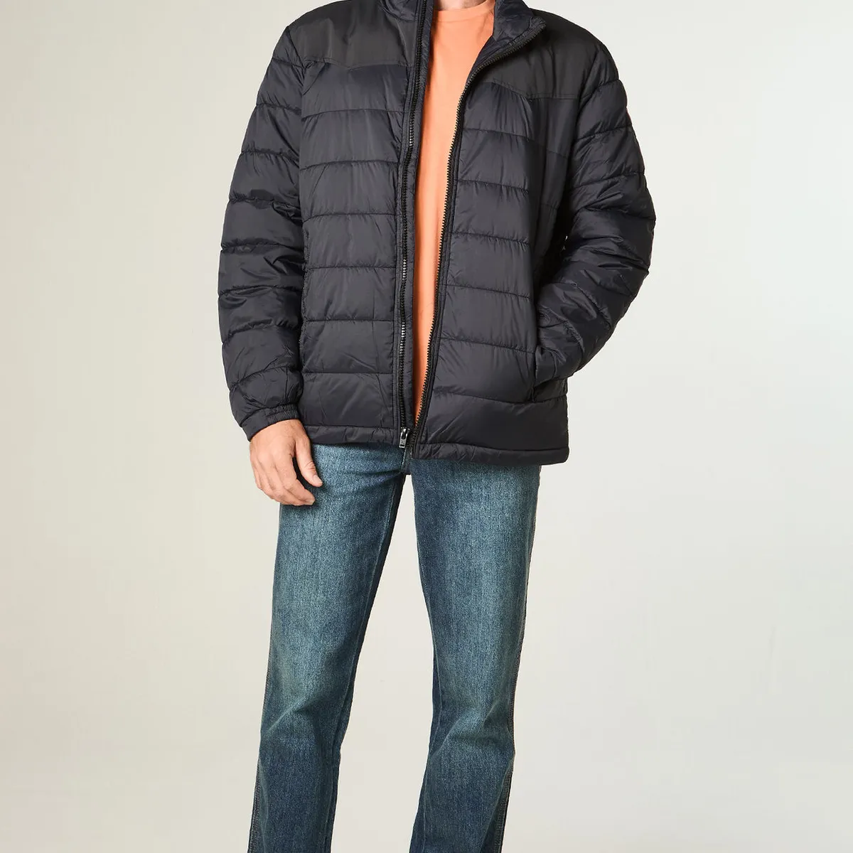 WRANGLER - Chaqueta Hombre Packable Puffer Regular Fit Negro