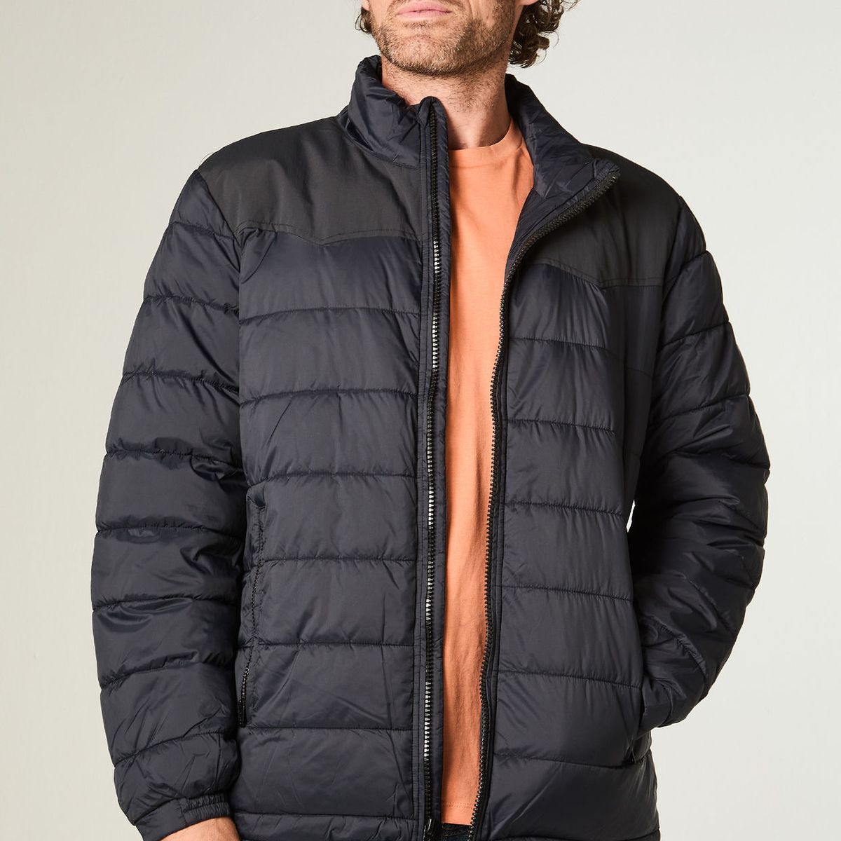 WRANGLER - Chaqueta Hombre Packable Puffer Regular Fit Negro