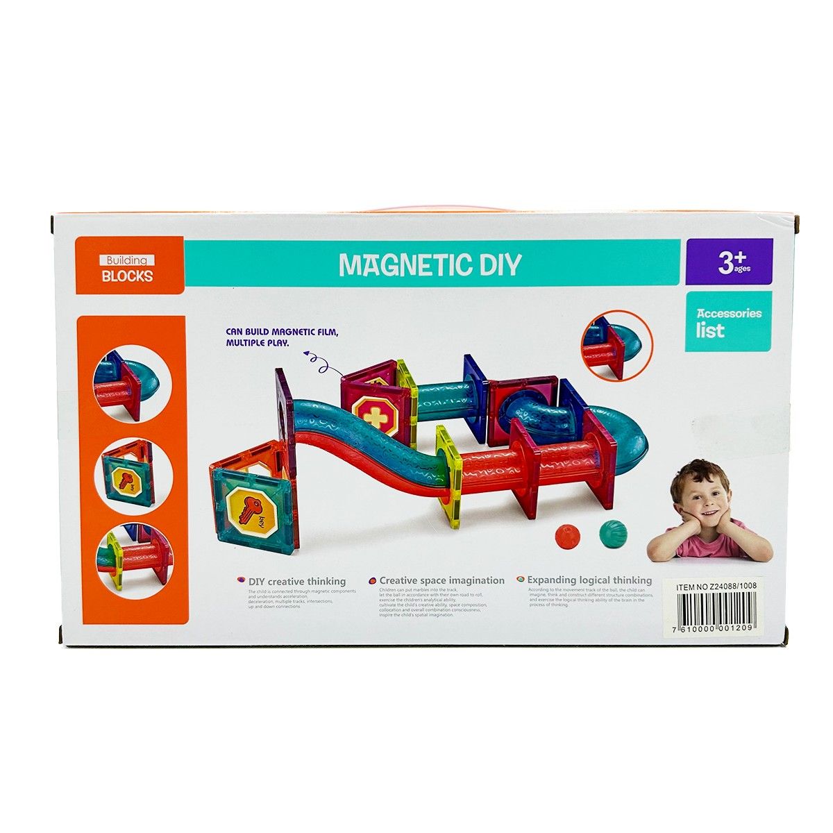 MAGNETICS - Bloques Magnéticos con Toboganes 52pcs Magnetics