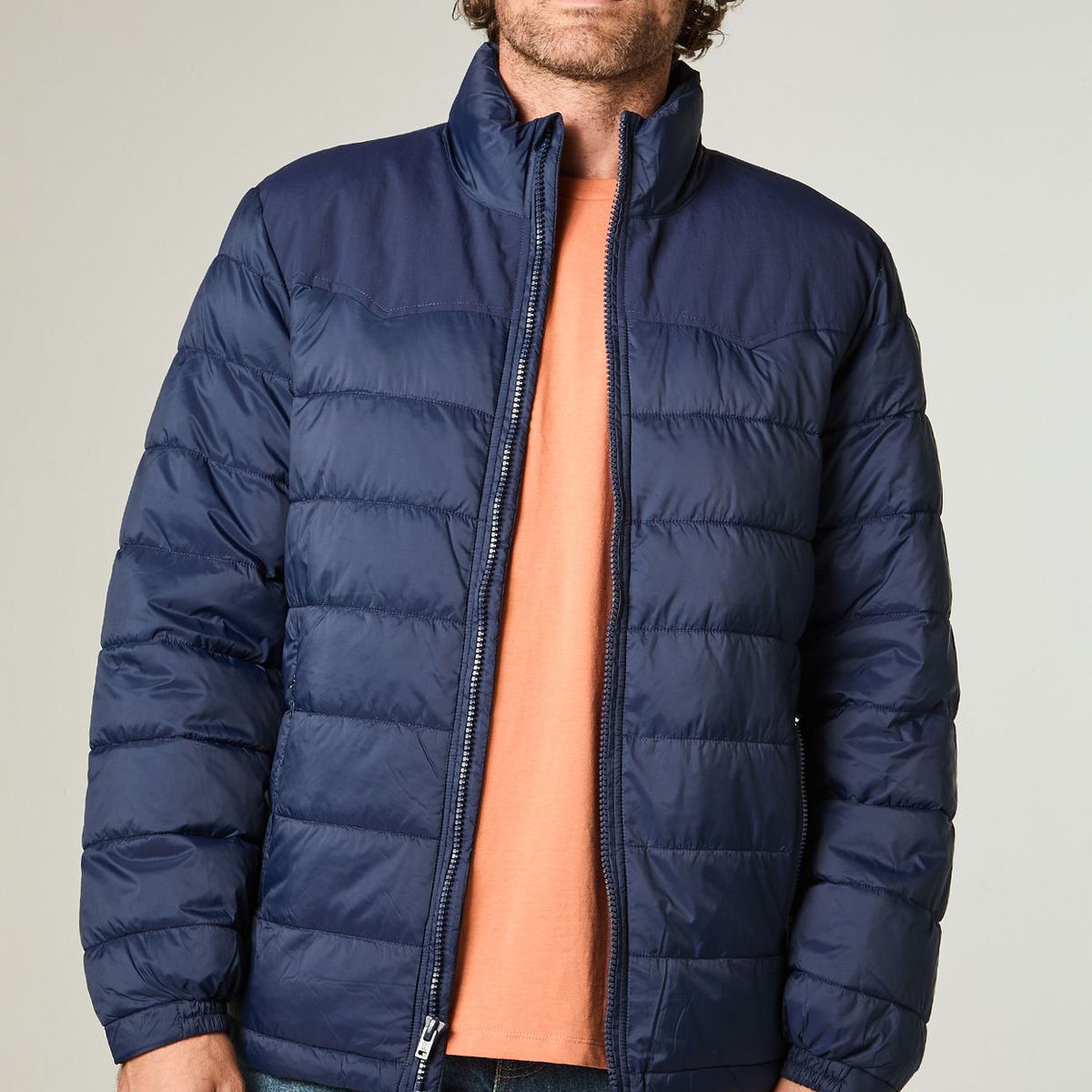WRANGLER - Chaqueta Hombre Packable Puffer Regular Fit Azul