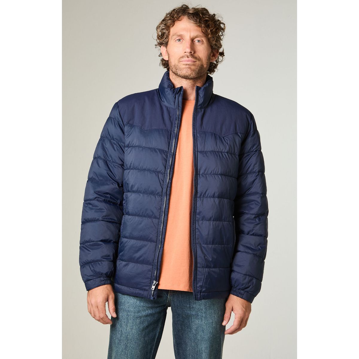 WRANGLER - Chaqueta Hombre Packable Puffer Regular Fit Azul
