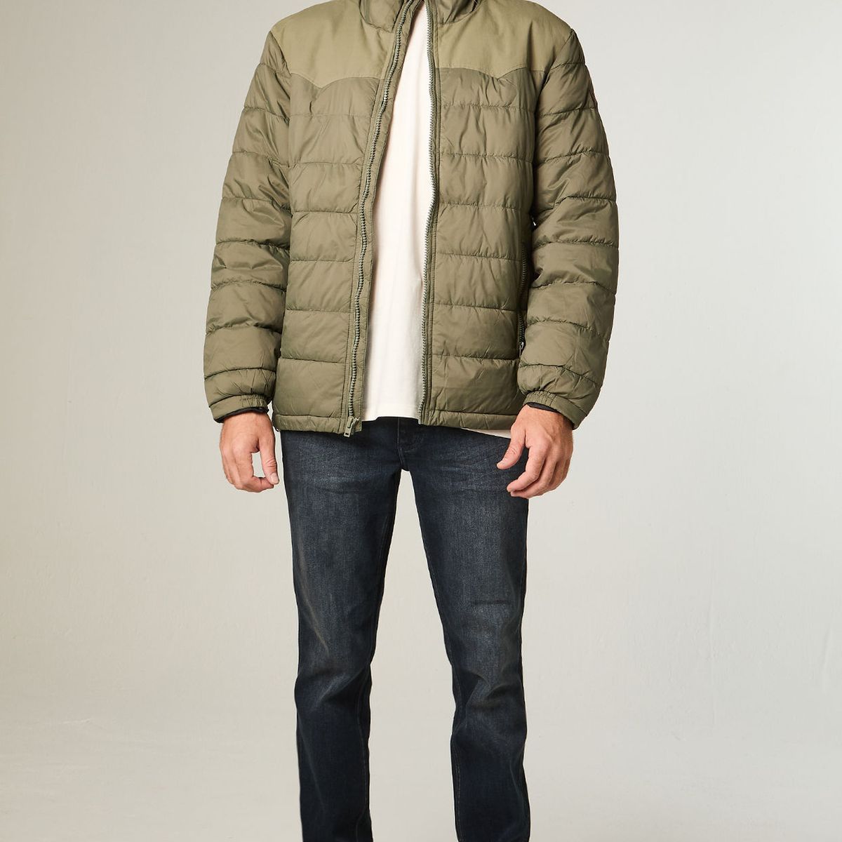 WRANGLER - Chaqueta Hombre Packable Puffer Regular Fit Verde