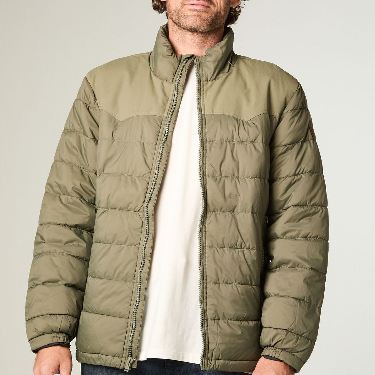WRANGLER - Chaqueta Hombre Packable Puffer Regular Fit Verde