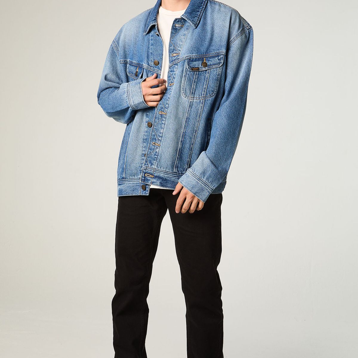 LEE - Chaqueta Hombre Regular Azul Rider