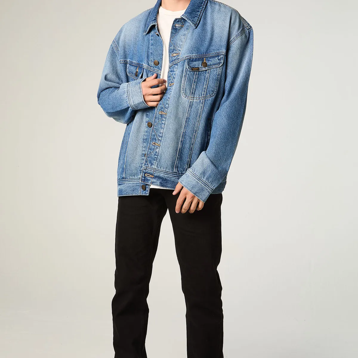 LEE - Chaqueta Hombre Regular Azul Rider