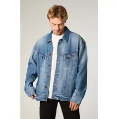 LEE - Chaqueta Hombre Regular Azul Rider