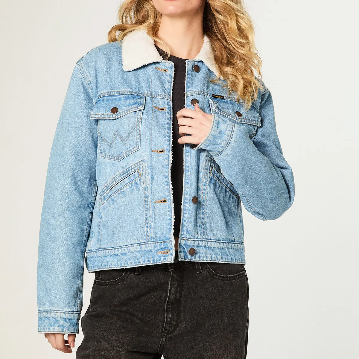 WRANGLER - Chaqueta Mujer Heritage Sherpa Heritage Fit Azul