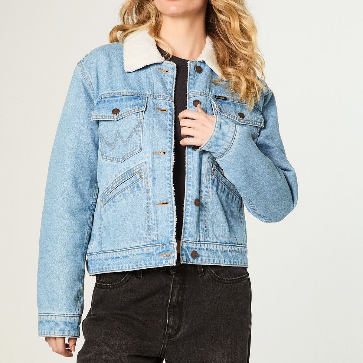 WRANGLER - Chaqueta Mujer Heritage Sherpa Heritage Fit Azul