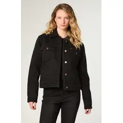 WRANGLER - Chaqueta Mujer Heritage Sherpa Heritage Fit Negro