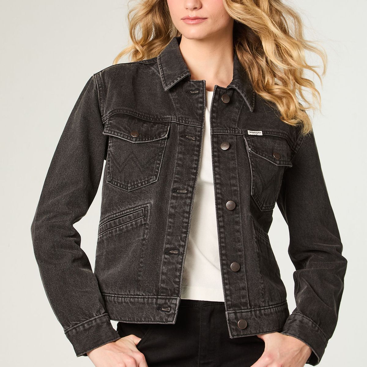 WRANGLER - Chaqueta Mujer Heritage Denim Heritage Fit Negro