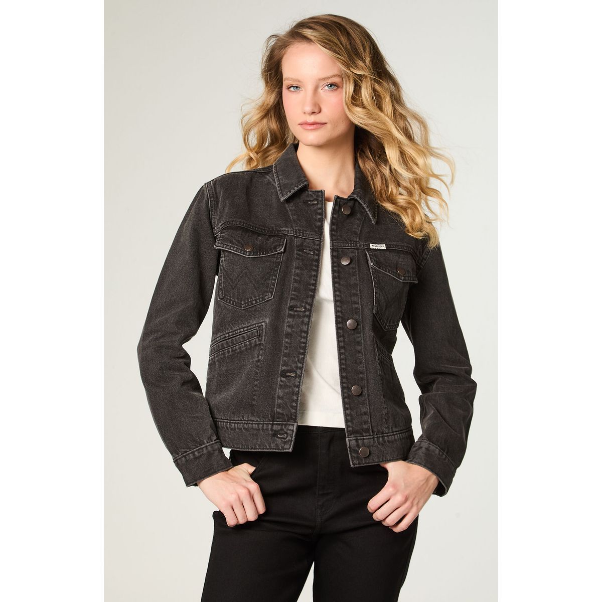 WRANGLER - Chaqueta Mujer Heritage Denim Heritage Fit Negro