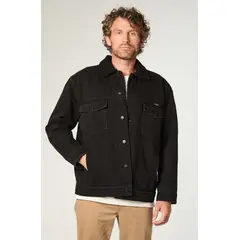 WRANGLER - Chaqueta Hombre Sherpa Denim Regular Fit Negro