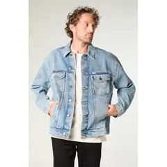 WRANGLER - Chaqueta Hombre Trucker Denim Regular Fit Azul