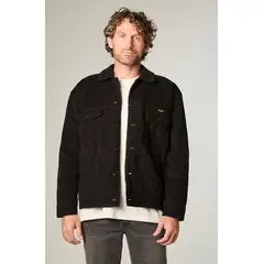 WRANGLER - Chaqueta Hombre Sherpa Cotele Regular Fit Negro