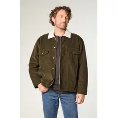 WRANGLER - Chaqueta Hombre Sherpa Cotele Regular Fit Verde