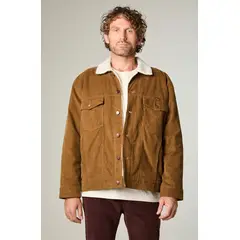 WRANGLER - Chaqueta Hombre Sherpa Cotele Regular Fit Tiger Eye