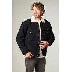WRANGLER - Chaqueta Hombre Sherpa Cotele Regular Fit Azul