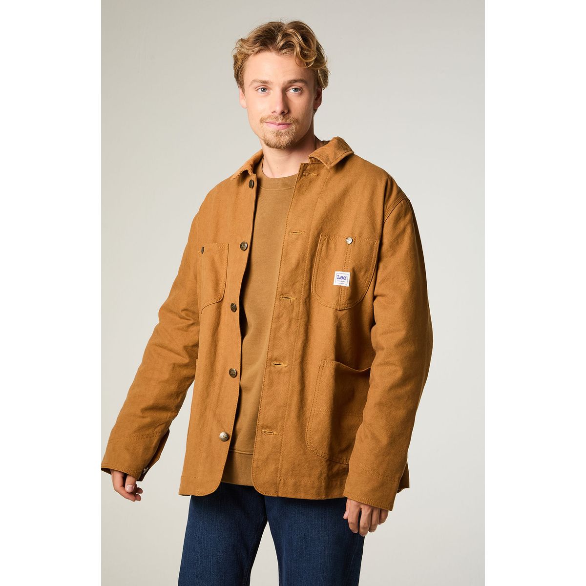 LEE - Chaqueta Hombre Loose Camel Canvas