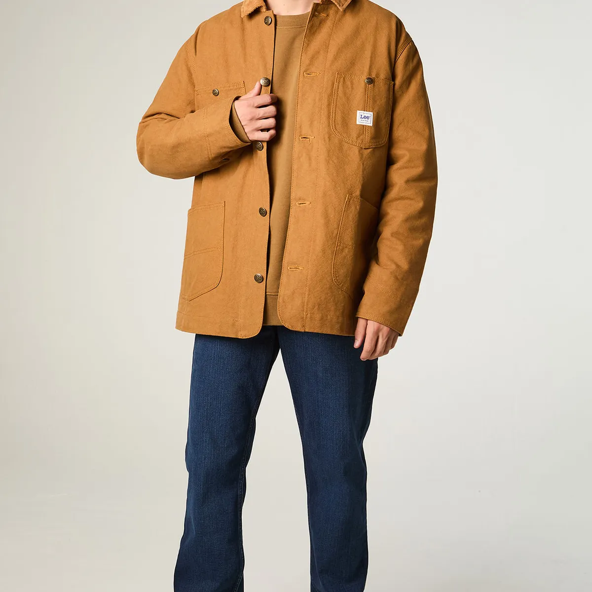 LEE - Chaqueta Hombre Loose Camel Canvas
