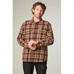 WRANGLER - Sobrecamisa Hombre Utility Overshirt Oversize Café
