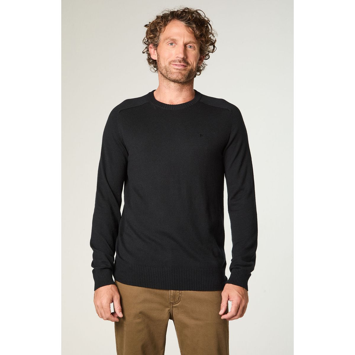 WRANGLER - Sweater Hombre Knit Sweater Regular Fit Negro