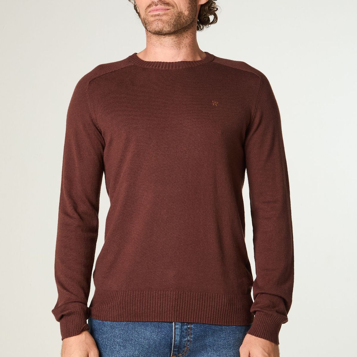 WRANGLER - Sweater Hombre Knit Sweater Regular Fit Café