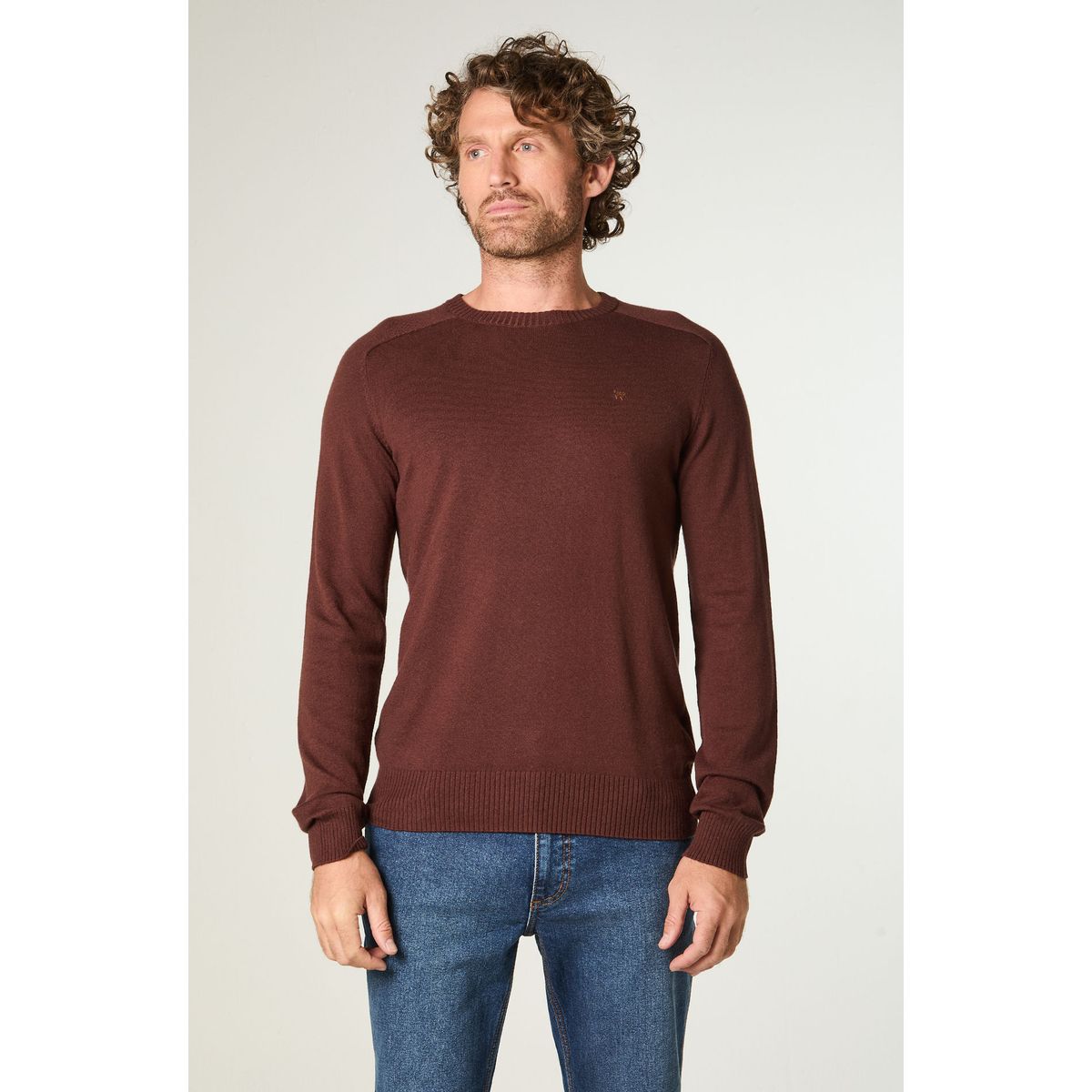 WRANGLER - Sweater Hombre Knit Sweater Regular Fit Café