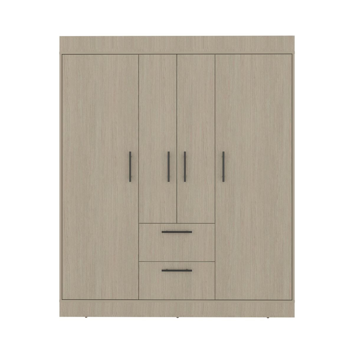 TUHOME - Closet 4 Puertas 2 Cajones 150 Vm Cartagena Y Wengue 177,9x150,3x50,4 Cm