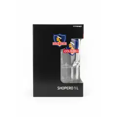 TITANIO - Shopero de Vidrio Colo-Colo 1 Litro - Jarro Cervecero Gigante Albo