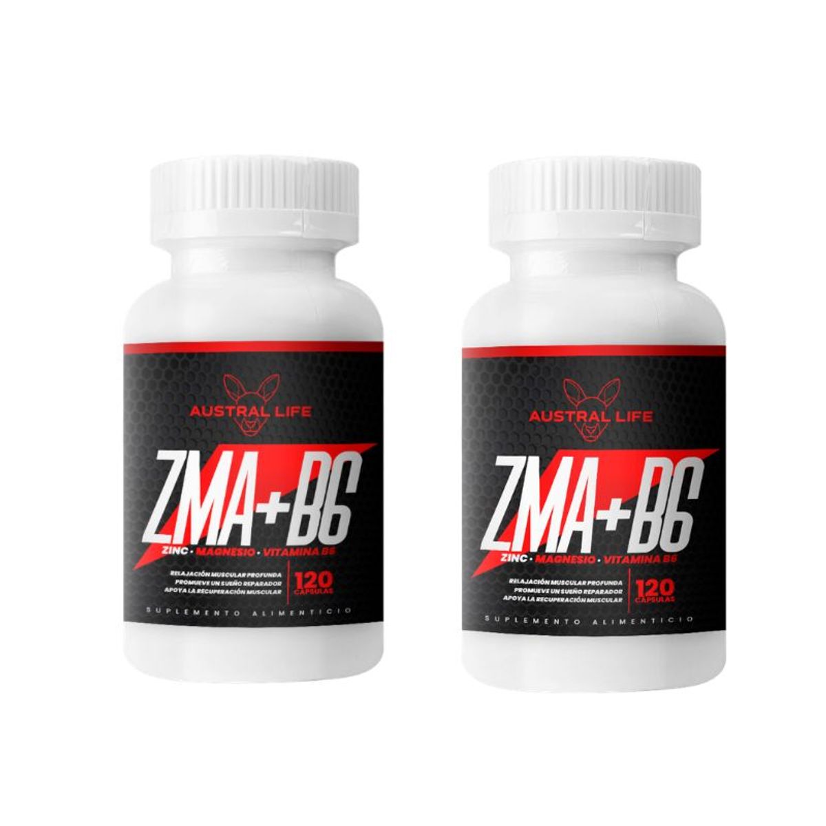AUSTRAL LIFE - Pack 2 Zma + B6 Zinc Magnesio 120 Cápsulas - Austral Life