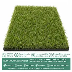 NOVAHUS - Pasto Sintético Luxury Turf 20 mm 2 x 2.5 metros