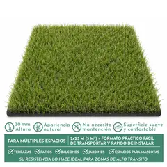 NOVAHUS - Pasto Sintético Elite Turf 30 mm 2 x 2.5 metros