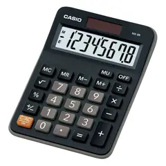 CASIO - Calculadora De Sobremesa Mx 8b W Dc Negra Color Negro