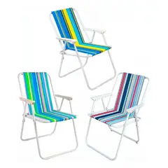 GENERICO - Silla Plegable de Playa Color al Azar