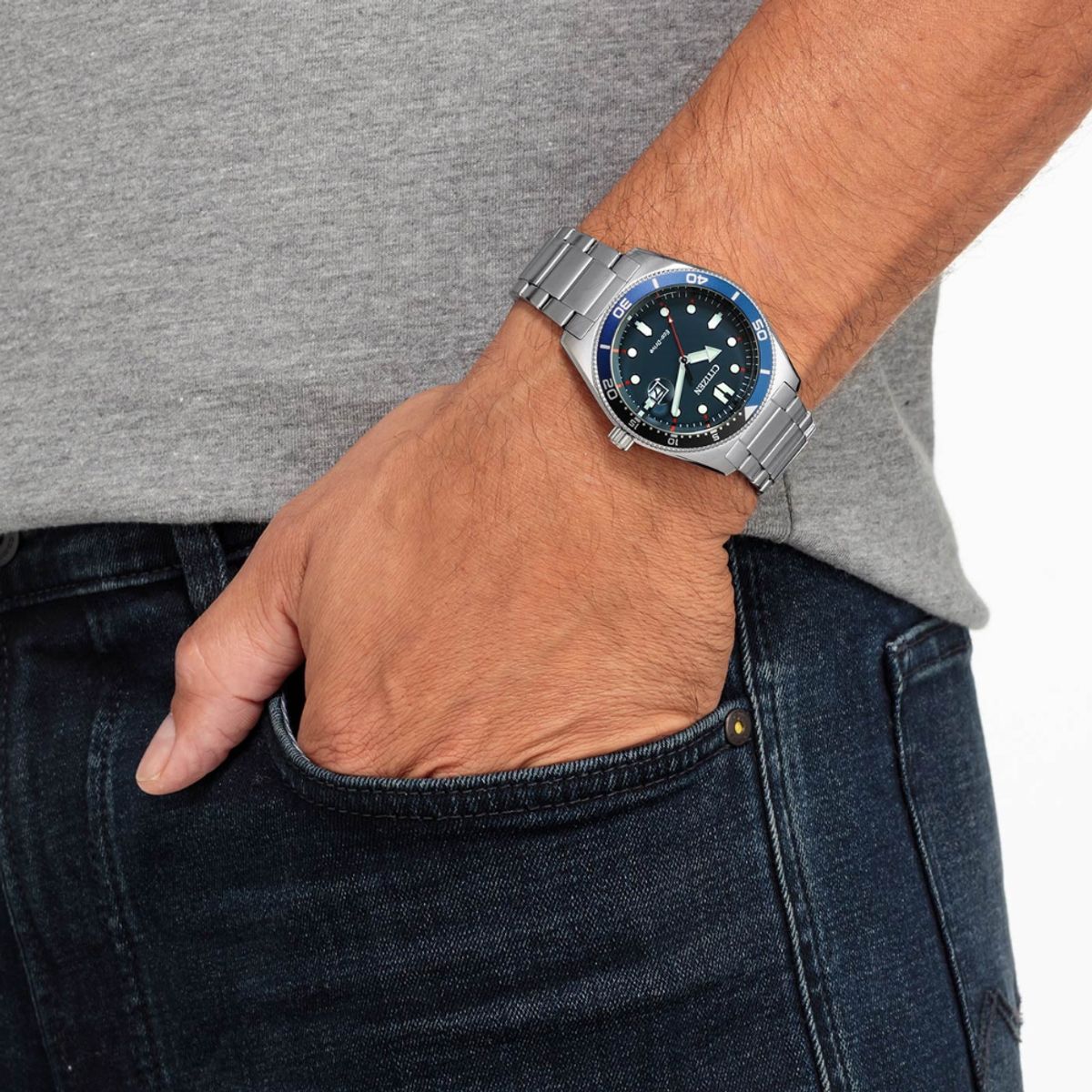 CITIZEN - RELOJ CITIZEN AW1761-89L PLATEADO HOMBRE
