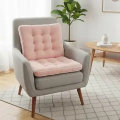GENERICO - Cojín Para Silla Cuadrado De Felpa Acolchado Varios Colores
