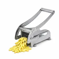 TASBEL - Cortador Papas Fritas Acero Inoxidable Manual 2 Discos Intercambiables Papa Frita Casera