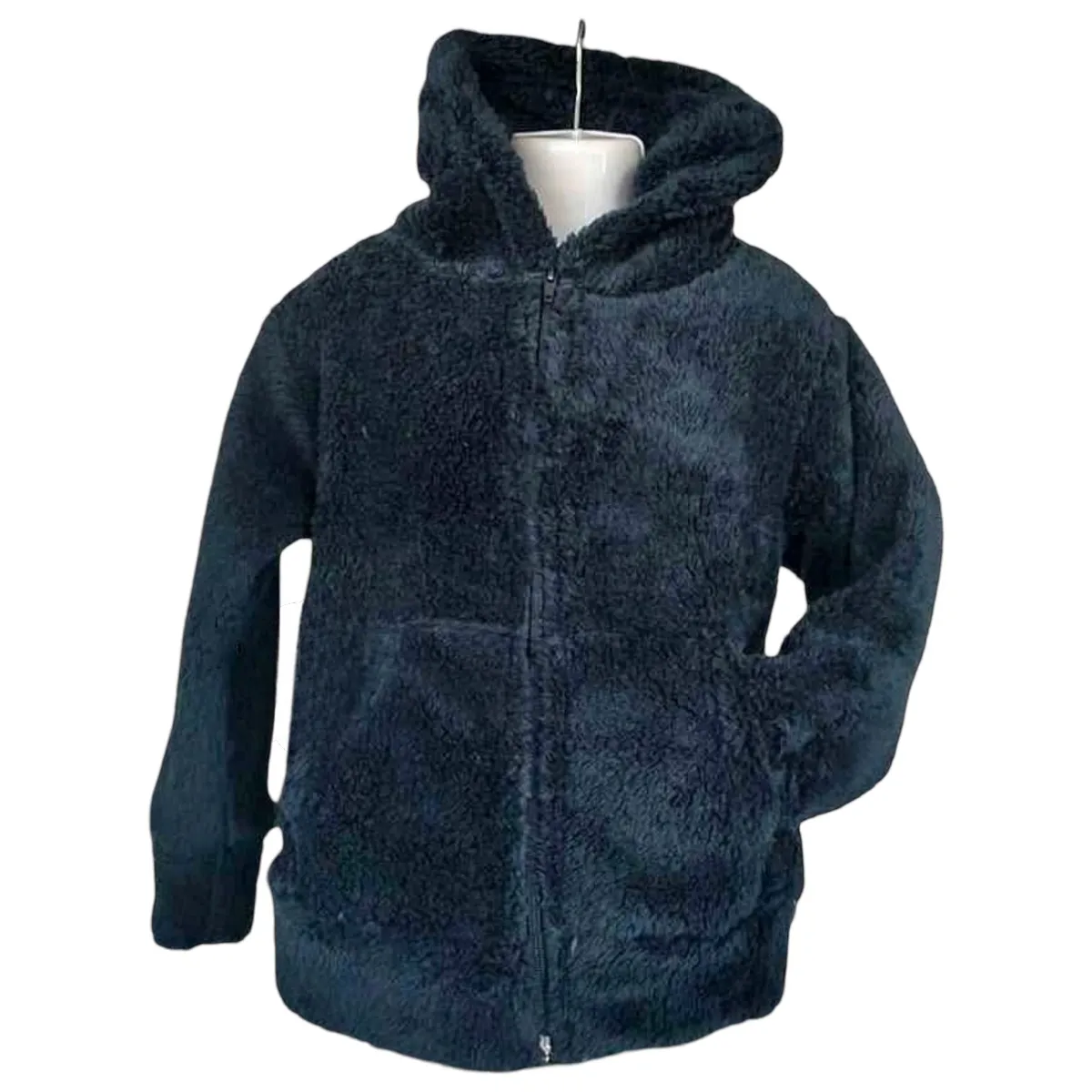 AAYO MODA - Chaqueta Polar Chiporro Niño Azul Marino Colegio Invierno Suave y Abrigada